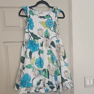 Vineyard Vines Kids Dress - Blue and Green Floral XL 16